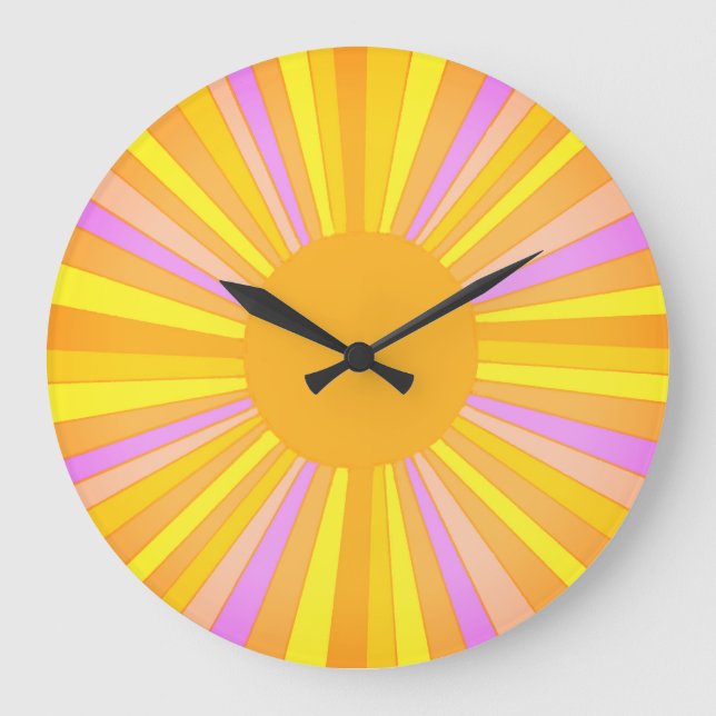Reloj de pared de ráfagas de sol (Anverso)