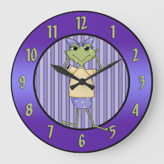 Reloj de pared de rana femenino