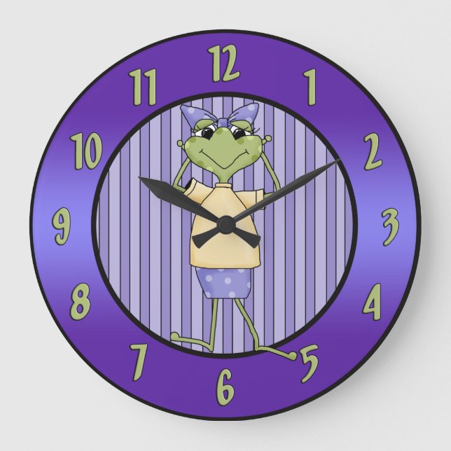 Reloj de pared de rana femenino (Anverso)