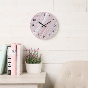Reloj de pared de rayas verticales abstracto moder