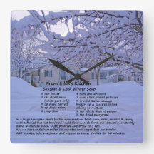 Reloj de pared de recetas de cocina de Ellen