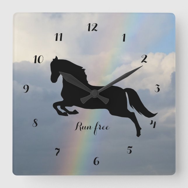 Reloj de pared de recuerdo de caballos (Anverso)