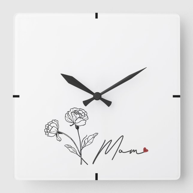 Reloj de pared de regalo de Día de la Madre modern (Anverso)