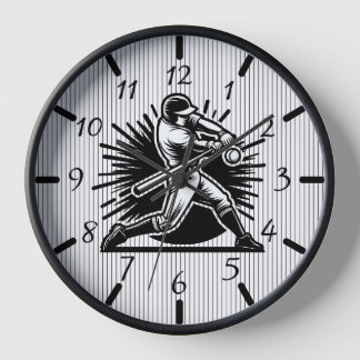 Reloj de pared de regalo de la batería de béisbol