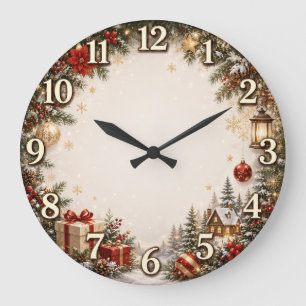 Reloj de pared de regalo de Navidad acogedor