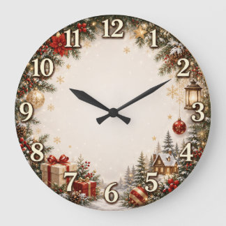Reloj de pared de regalo de Navidad acogedor