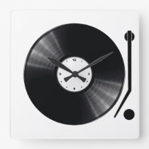Reloj de pared de registro de vinilo