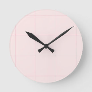 Reloj de pared de rejilla minimalista de color ros