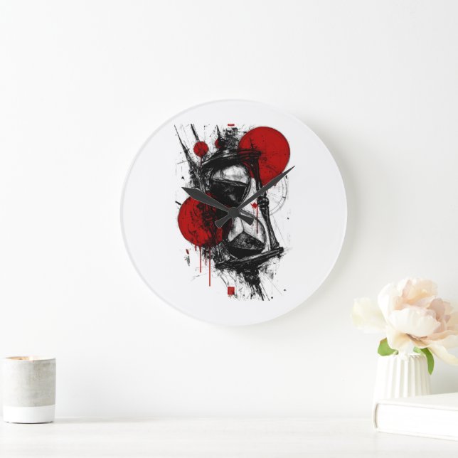 Reloj de pared de reloj de arena abstracto (Hogar)
