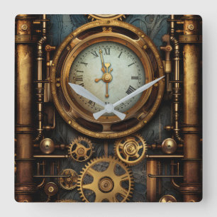 Reloj de pared de reloj de vapor