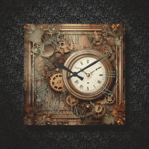 Reloj de pared de relojes y engranajes Steampunk