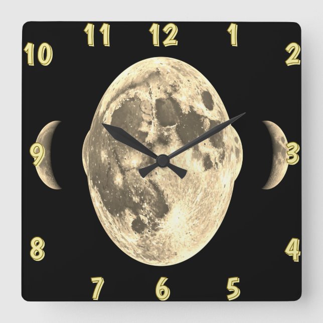 Reloj de pared de resplandor lunar - Arte de pared (Anverso)