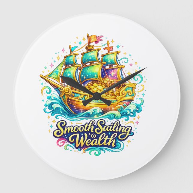 Reloj de pared de riqueza de navegación suave (Anverso)