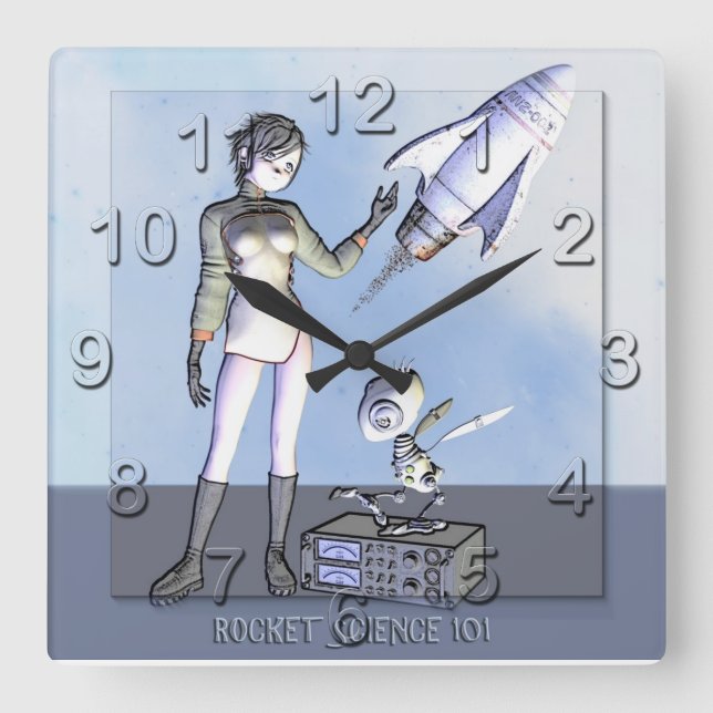 Reloj de pared de Rocket Science 101 (Anverso)