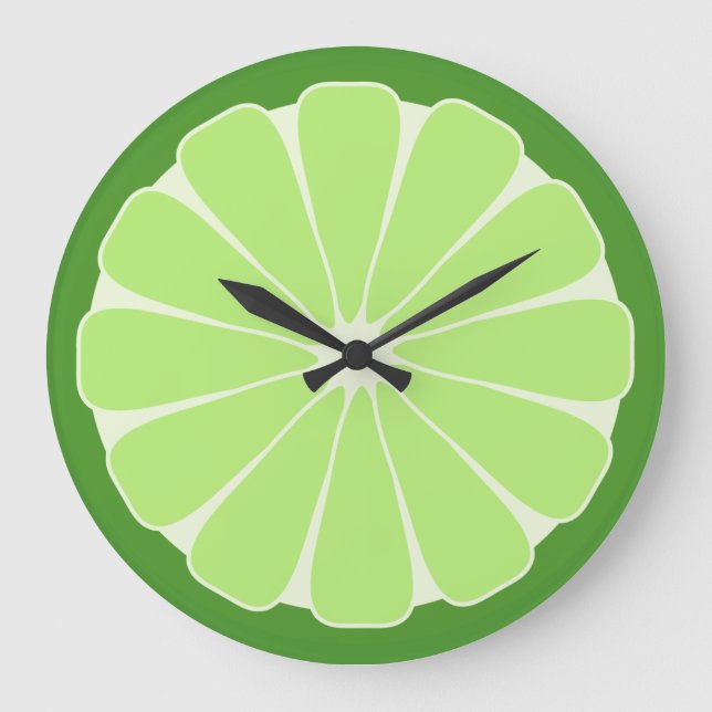 Reloj de pared de rodaja de lima de cocina regalo (Anverso)