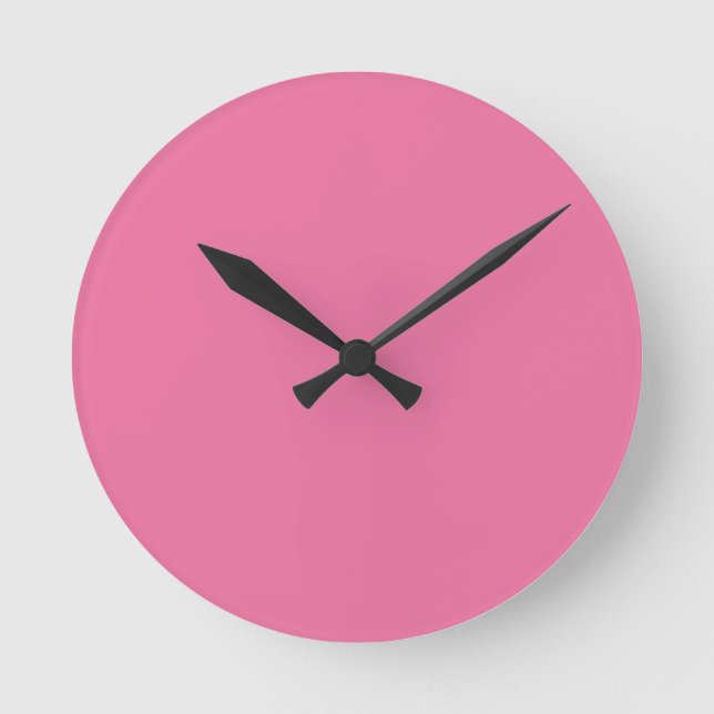 Reloj de pared de rosa brillante sólido (Anverso)