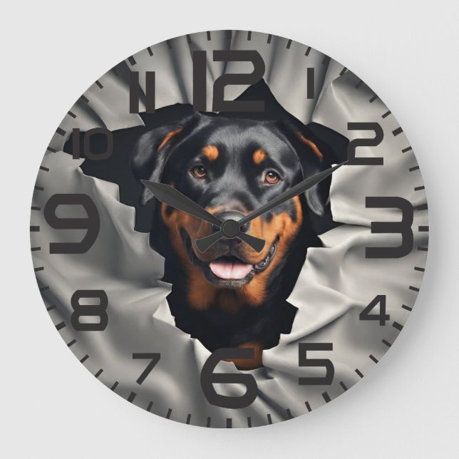 Reloj de pared de Rottweiler (Anverso)