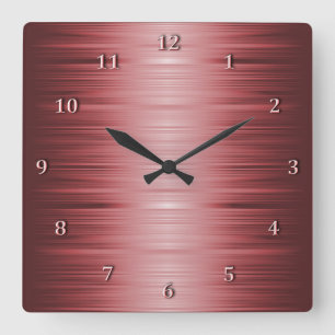 Reloj de pared de rubíes sombreado de la Plaza