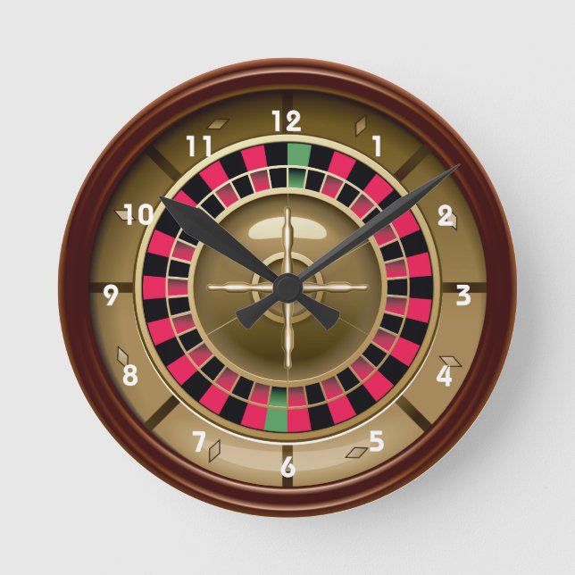 Reloj de pared de rueda de ruleta (Anverso)