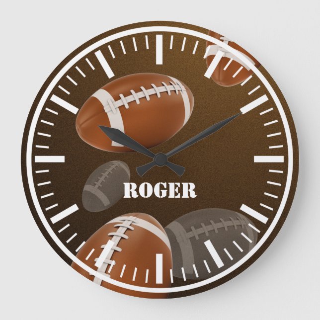 Reloj de pared de rugby personalizado (Anverso)