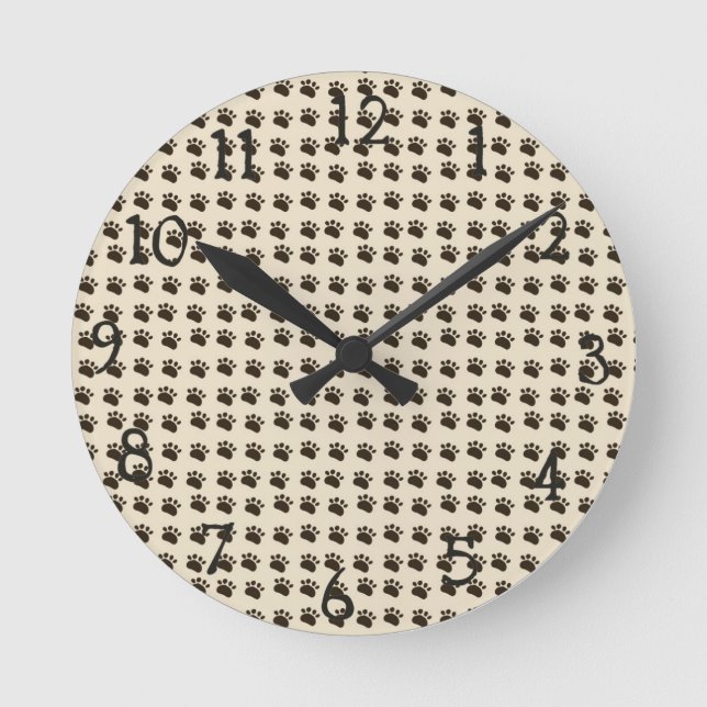 Reloj de pared de rutas y números (Anverso)