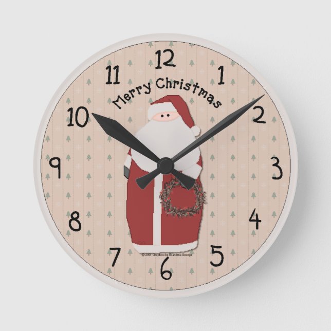 Reloj de pared de Santa campestre (Anverso)