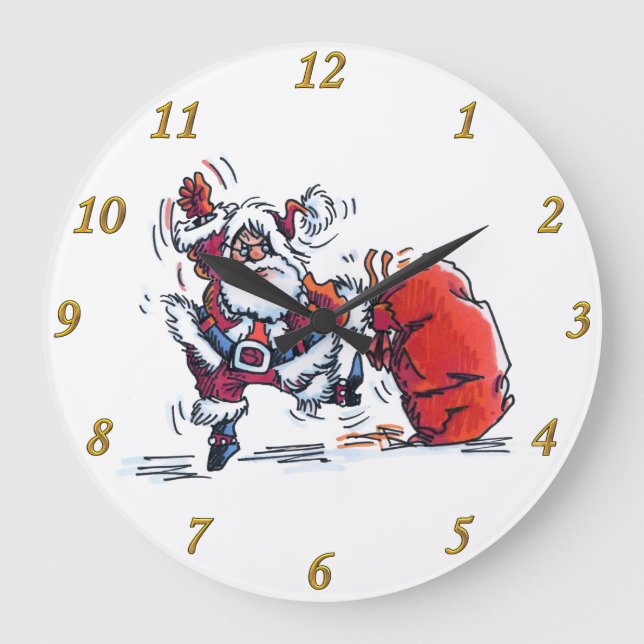 Reloj de pared de Santa Claus enfurecido (Anverso)