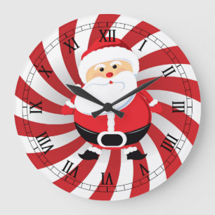 Reloj de pared de Santa del navidad de la torsión