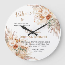 Reloj de pared de señas de bienvenida para ducha d