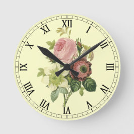 Reloj de pared de Shabby Chic Rosas