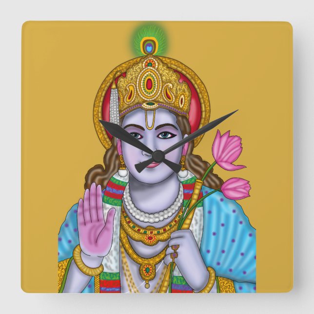 Reloj de pared de Shree Krishna (Anverso)