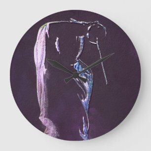 Reloj de pared de silueta de esgrima