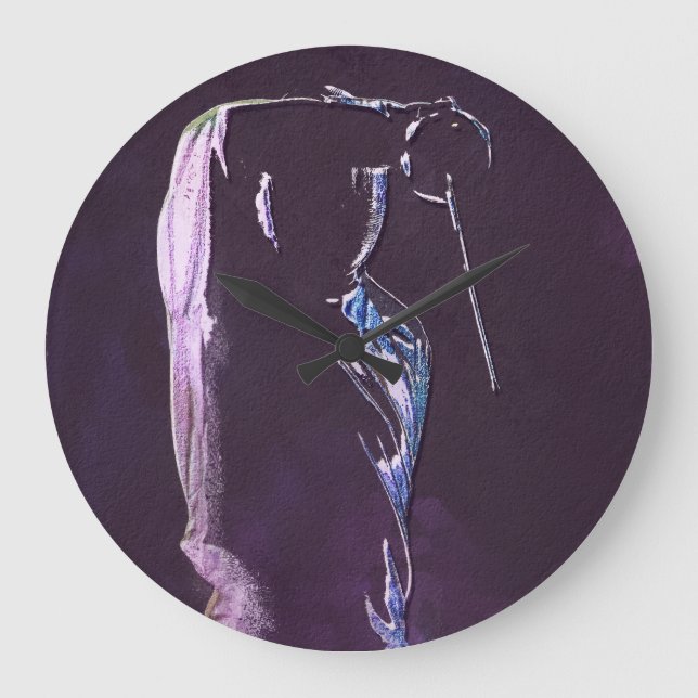 Reloj de pared de silueta de esgrima (Anverso)