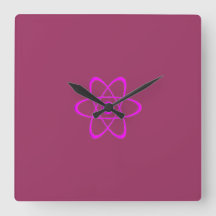 Reloj de pared de símbolo atómico