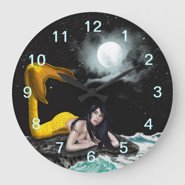 Reloj de pared de sirena de marea lunar (Anverso)
