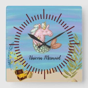 Reloj de pared de sirenas de Unicorn