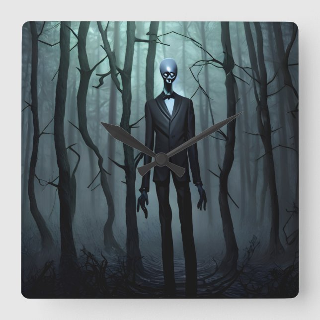 Reloj de pared de Slender Man (Anverso)