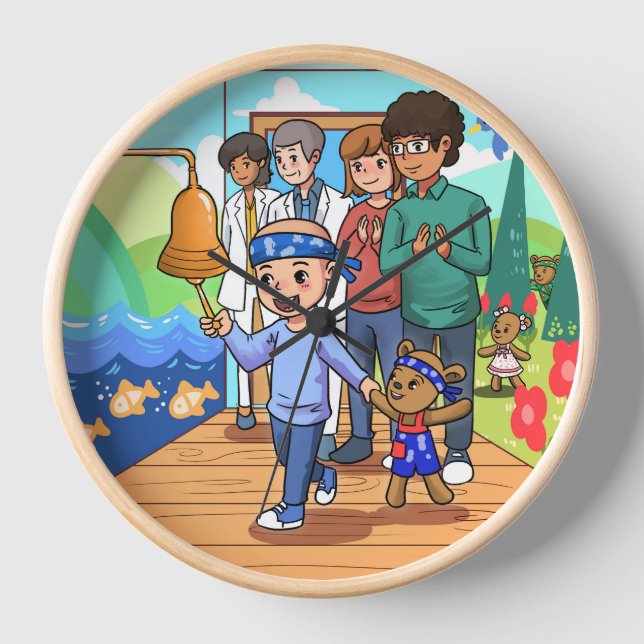 Reloj de pared de sobrevivientes sin cáncer (Anverso)