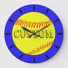 Reloj de pared de softbol Fastpitch Personalizado 