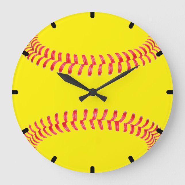 Reloj de pared de softbol personalizado (Anverso)