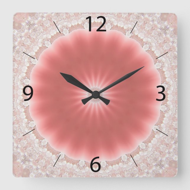 Reloj de pared de sol rosa (Anverso)