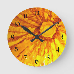 Reloj de pared de Sun de la mandarina - con