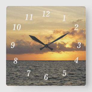 Reloj de pared de Sunrise Glory Folly Beach