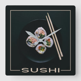 Reloj de pared de sushi