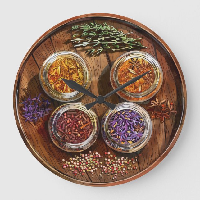 Reloj de pared de tabla de corte estilo casa de ca (Anverso)