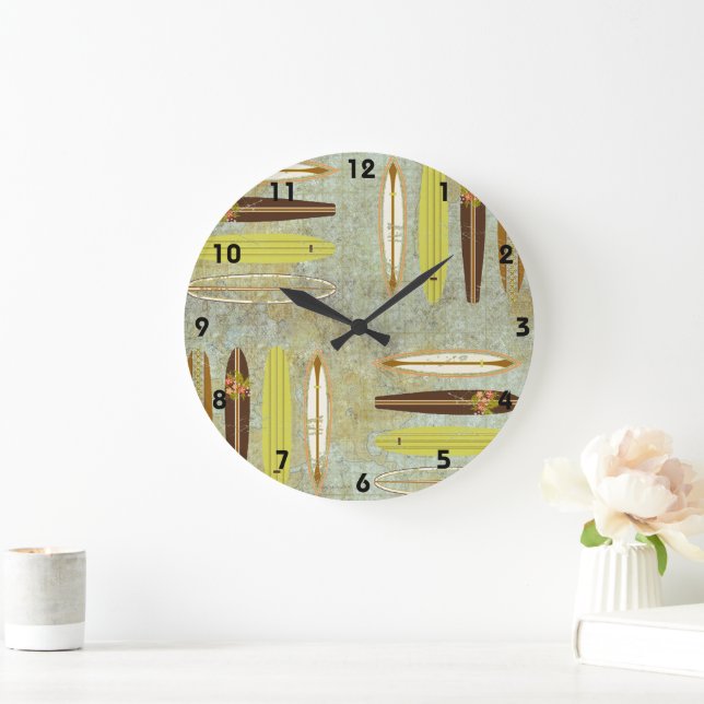 Reloj de pared de tabla de surf Sala de surfistas (Hogar)