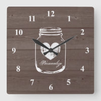 Reloj de pared de tablero de grano de madera de ca