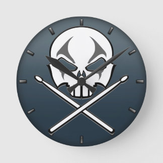 Reloj de pared de tambor Metalizado grueso y enrol