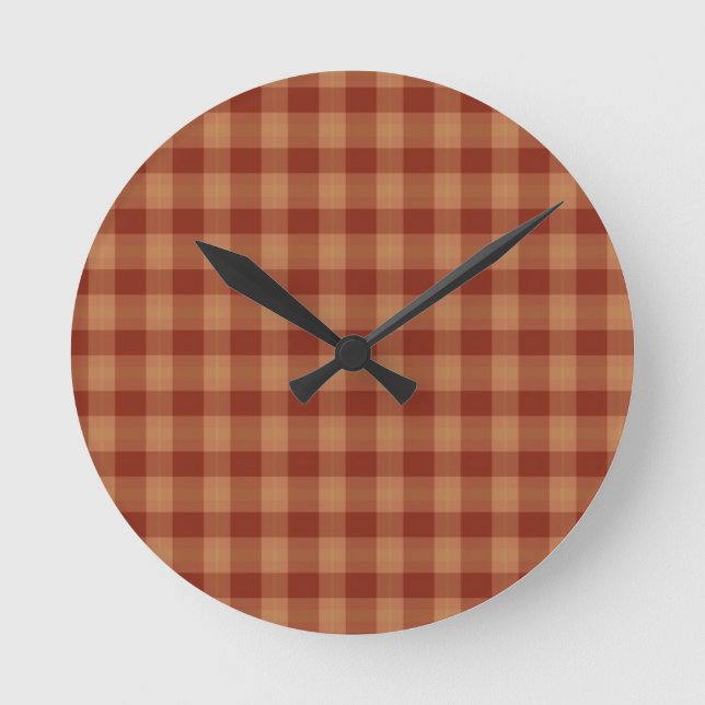 Reloj de pared de Tan Tartan (Anverso)
