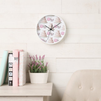 Reloj de pared de tarta del boda